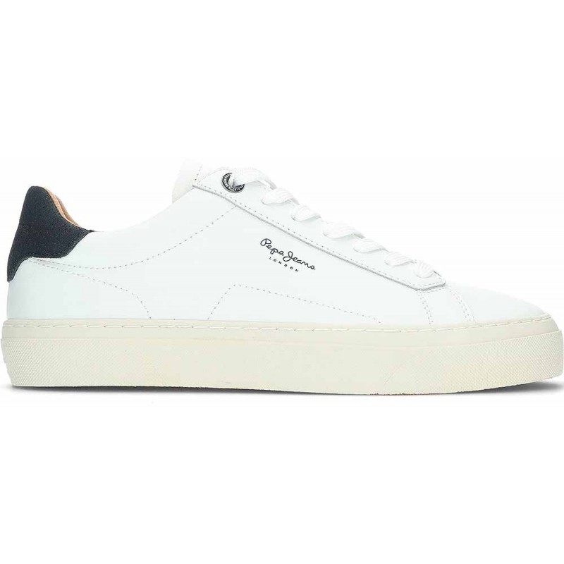 Pepe Jeans Herren-Ledersneaker PMS30930 WHITE
