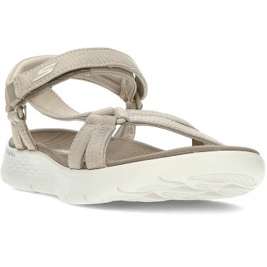 SKECHERS GO WALK FLEX SANDALEN 141451 TAUPE