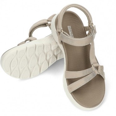 SKECHERS GO WALK FLEX SANDALEN 141451 TAUPE