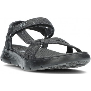 SKECHERS GO WALK FLEX SANDALEN 141451 BLACK