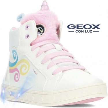 GEOX j468wa j Skyline Mädchen-Stiefeletten WHITE