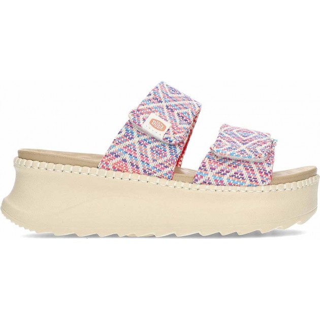 HEYDUDE Delray Slide Surf Baja Damen Sandalen 43210 BLUE_PINK_MULTI