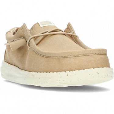 HEYDUDE Loafer mit Schnürung aus Stretch-Canvas HD40700 TAN