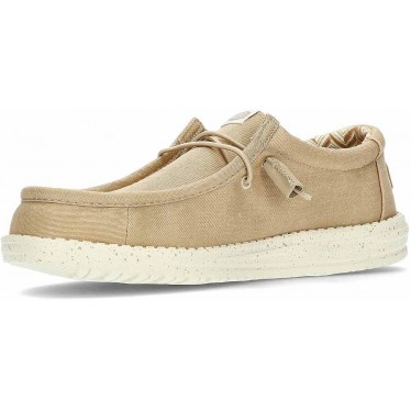 HEYDUDE Loafer mit Schnürung aus Stretch-Canvas HD40700 TAN