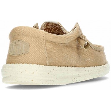 HEYDUDE Loafer mit Schnürung aus Stretch-Canvas HD40700 TAN