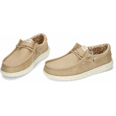 HEYDUDE Loafer mit Schnürung aus Stretch-Canvas HD40700 TAN