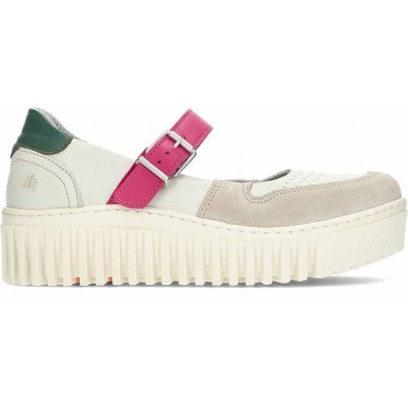 ART Brighton 1515 Damen Plateau Ballerinas CREAM_FUXIA
