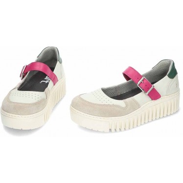 ART Brighton 1515 Damen Plateau Ballerinas CREAM_FUXIA