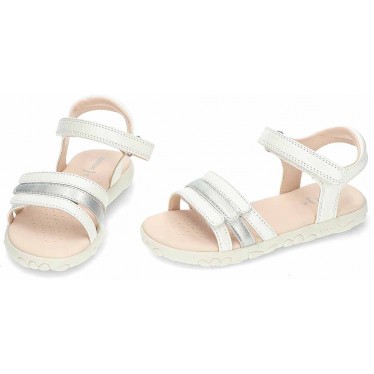 GEOX Haiti J458ZD Mädchen Sandalen WHITE_SILVER