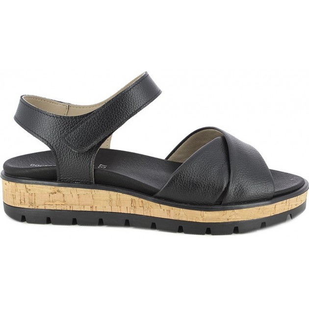 Doctor Cutillas Sandalen 37104 Selbstklebendes Leder NEGRO