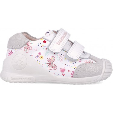 Biomecanics 252100 Mädchen Sportschuhe mit Schmetterlingsdruck BLANCO_B050