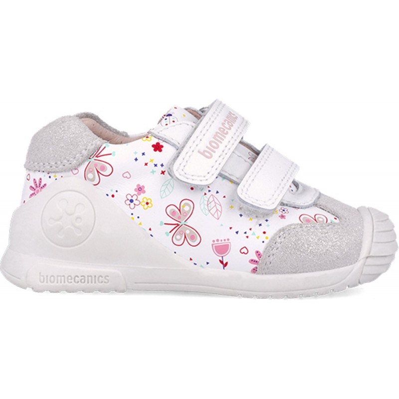 Biomecanics 252100 Mädchen Sportschuhe mit Schmetterlingsdruck BLANCO_B050
