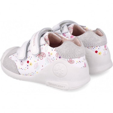 Biomecanics 252100 Mädchen Sportschuhe mit Schmetterlingsdruck BLANCO_B050