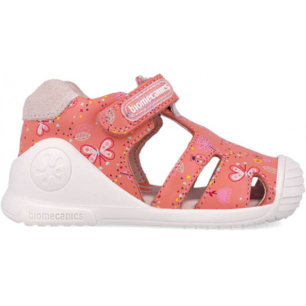 Biomecanics 252101 Sandalen für Mädchen mit Schmetterlingsmuster CANTALUPE_A833 Biomecanics 252101 Sandalen für Mädchen mit Schmetterlingsmuster CANTALUPE_A833