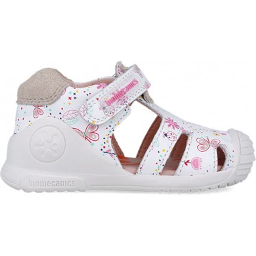 Biomecanics 252101 Sandalen für Mädchen mit Schmetterlingsmuster BLANCO_B050