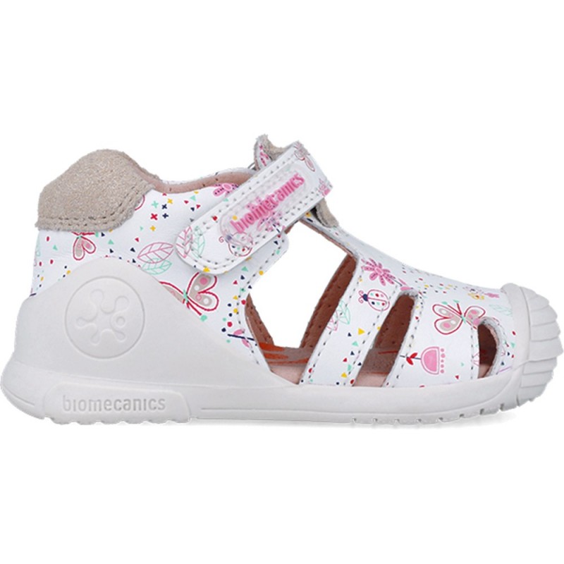 Biomecanics 252101 Sandalen für Mädchen mit Schmetterlingsmuster BLANCO_B050
