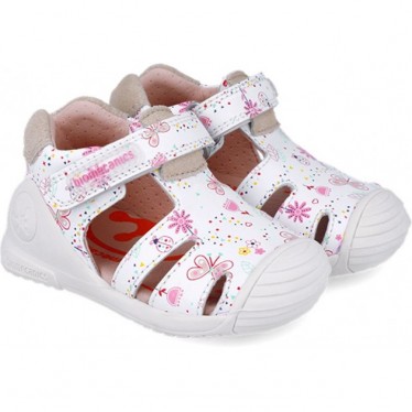 Biomecanics 252101 Sandalen für Mädchen mit Schmetterlingsmuster BLANCO_B050