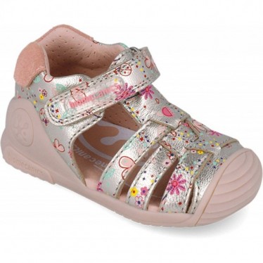 Biomecanics 252103 Bedruckte Mädchensandalen CHAMPAGNE_B122