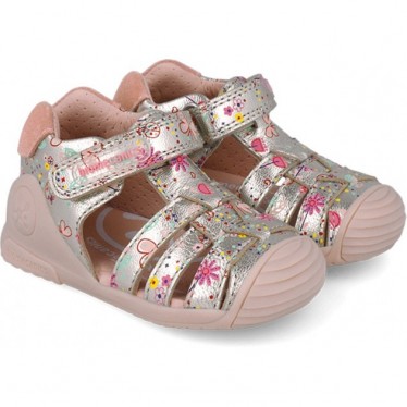 Biomecanics 252103 Bedruckte Mädchensandalen CHAMPAGNE_B122