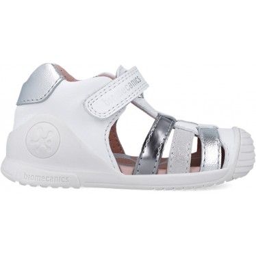 Biomecanics 252104 Lässige Riemchensandalen für Mädchen BLANCO_PLATA_B313