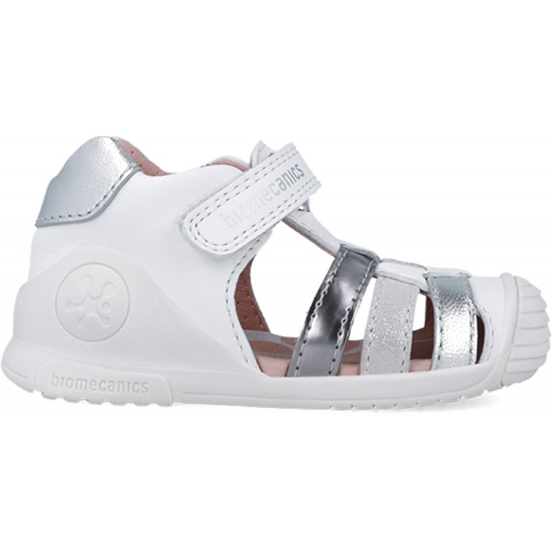 Biomecanics 252104 Lässige Riemchensandalen für Mädchen BLANCO_PLATA_B313