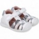 Biomecanics 252104 Lässige Riemchensandalen für Mädchen BLANCO_PLATA_B313