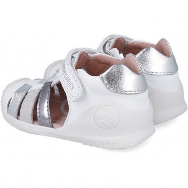 Biomecanics 252104 Lässige Riemchensandalen für Mädchen BLANCO_PLATA_B313