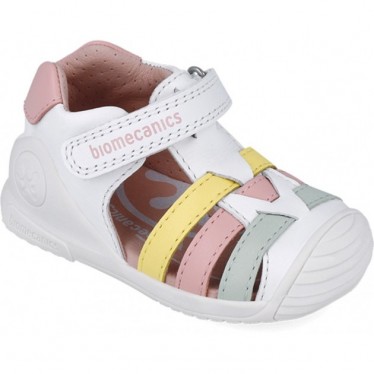 Biomecanics 252104 Lässige Riemchensandalen für Mädchen BLANCO_MULTI_C310