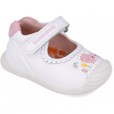 Merceditas für Mädchen Biomecanics 252105 Garten BLANCO_B050