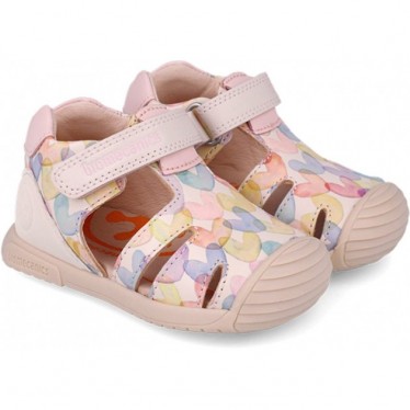 Biomecanics 252110 Sandalen für Mädchen mit Herz-Print COTTON_A779