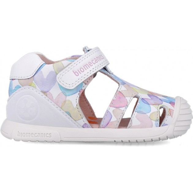 Biomecanics 252110 Sandalen für Mädchen mit Herz-Print BLANCO_B050 Biomecanics 252110 Sandalen für Mädchen mit Herz-Print BLANCO_B050