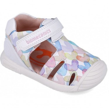 Biomecanics 252110 Sandalen für Mädchen mit Herz-Print BLANCO_B050