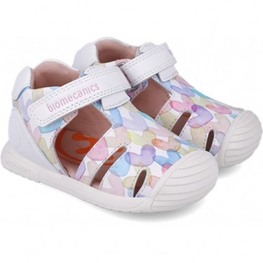 Biomecanics 252110 Sandalen für Mädchen mit Herz-Print BLANCO_B050