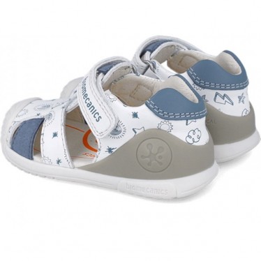 Biomecanics 252116 Bedruckte Jungen-Sandalen BLANCO_INDIGO_B834