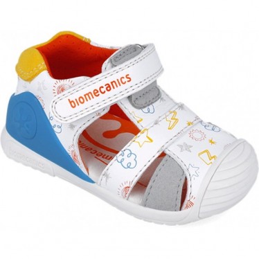 Biomecanics 252116 Bedruckte Jungen-Sandalen BLANCO_YEMA_C835