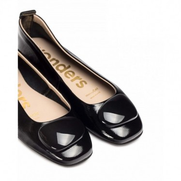 Wonders A-86120 FEI Damen Ballerinas LACK_NEGRO
