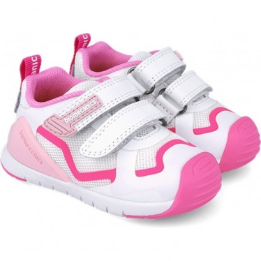 BIOMECANICS Mädchen Sneakers Erste Schritte 252133 BLANCO_FUCSIA_D304