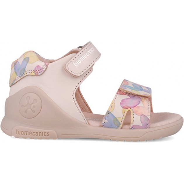 Biomecanics 252141 offene Sandale für Mädchen mit Biogateo-Print COTTON_A779 Biomecanics 252141 offene Sandale für Mädchen mit Biogateo-Print COTTON_A779