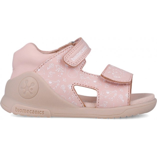 Biomecanics 252143 Biogateo Sandalen mit offener Spitze und Aufdruck für Mädchen ROSA_A032 Biomecanics 252143 Biogateo Sandalen mit offener Spitze und Aufdruck für Mädchen ROSA_A032