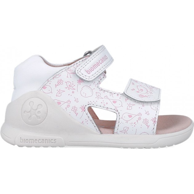 Biomecanics 252143 Biogateo Sandalen mit offener Spitze und Aufdruck für Mädchen BLANCO_B050