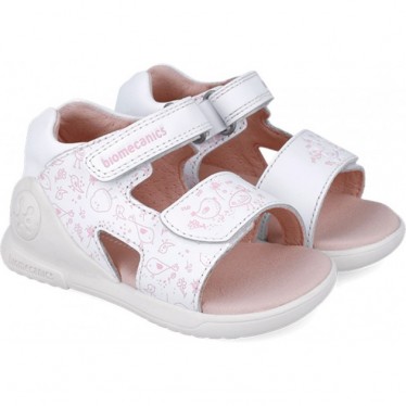 Biomecanics 252143 Biogateo Sandalen mit offener Spitze und Aufdruck für Mädchen BLANCO_B050