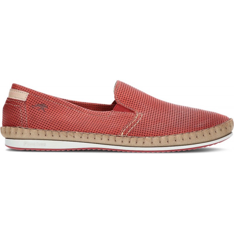 FLUCHOS 8674 LUXE SURF BAHAMAS MOCCASIN MAN WHITE_RED