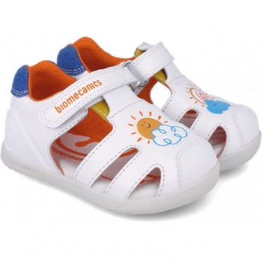 Biomecanics 252166 Zwillingssandale für Jungen BLANCO_AZUL_B057