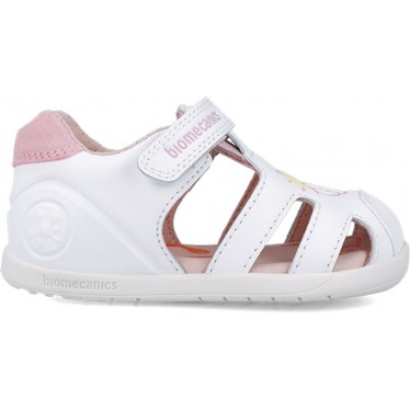 Biomecanics 252166 Sandalen für Zwillingsmädchen BLANCO_ROSA_D113