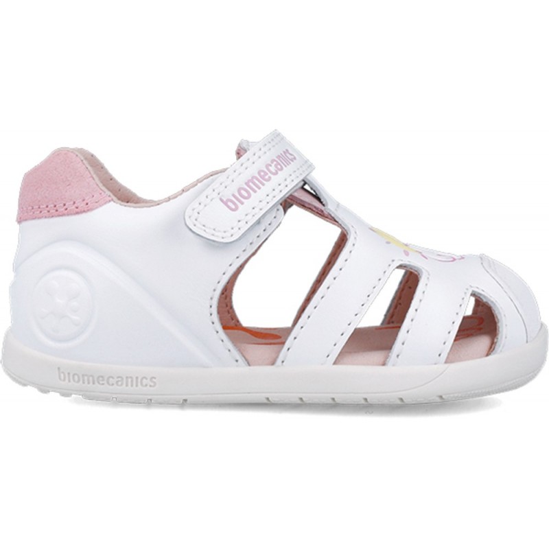 Biomecanics 252166 Sandalen für Zwillingsmädchen BLANCO_ROSA_D113