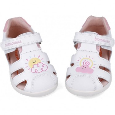 Biomecanics 252166 Sandalen für Zwillingsmädchen BLANCO_ROSA_D113