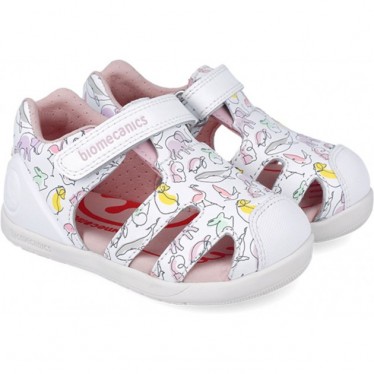 Sandalen für Mädchen erste Schritte Biomecanics 252167 Gedruckt BLANCO_B050