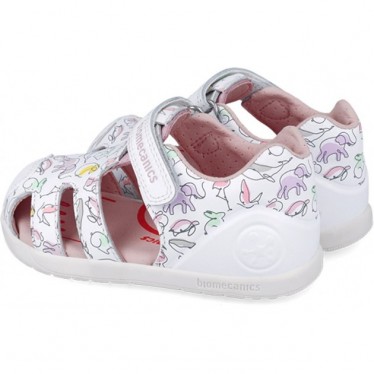 Sandalen für Mädchen erste Schritte Biomecanics 252167 Gedruckt BLANCO_B050