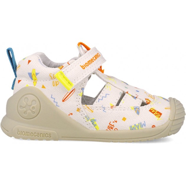 Biomecanics 252179 Babysandalen Biogateo Print BLANCO_B050