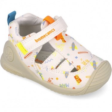 Biomecanics 252179 Babysandalen Biogateo Print BLANCO_B050
